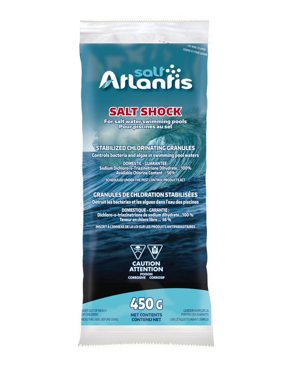 Atlantis SALT SHOCK 450g - Traitement Choc pour Piscine au Sel
