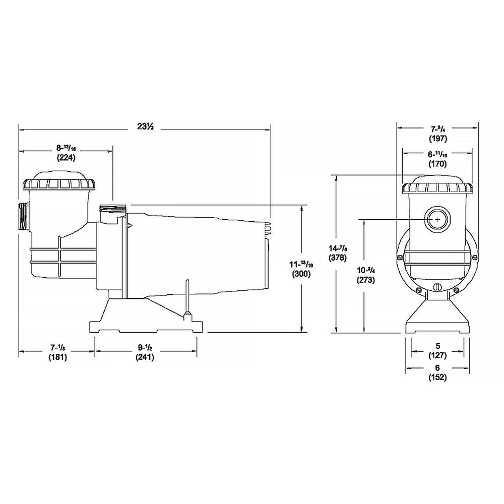 Carvin Maxi 1.5 HP à 1 Vitesse - Pompe pour Piscine Hors Terre