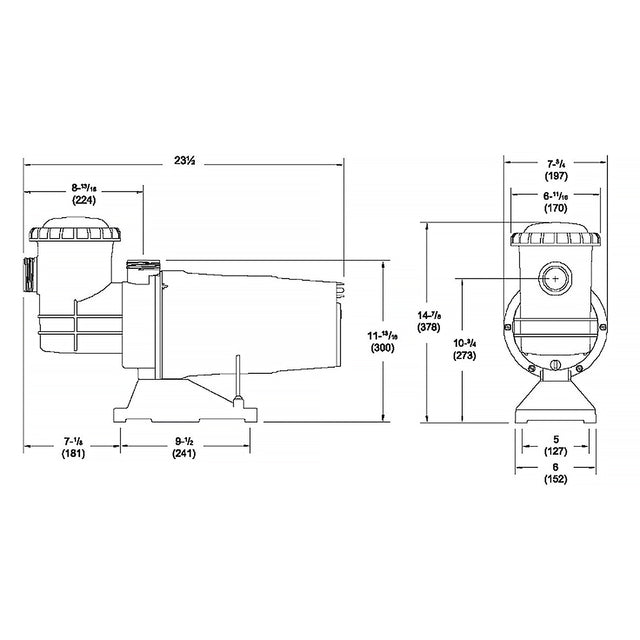 Carvin Maxi 1.5 HP à 1 Vitesse - Pompe pour Piscine Hors Terre