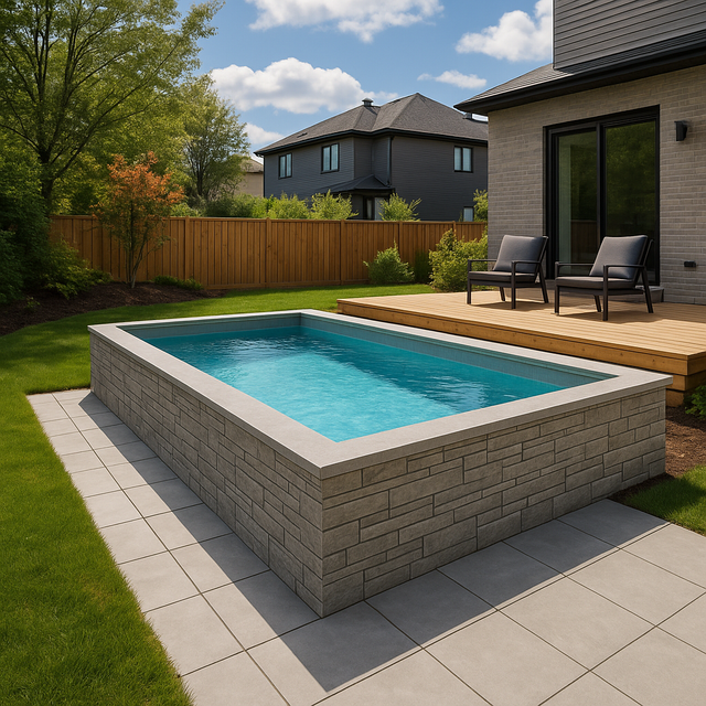 GoPool Modulo™ 10' x 20' Fini Béton – Piscine Modulaire Autoportante