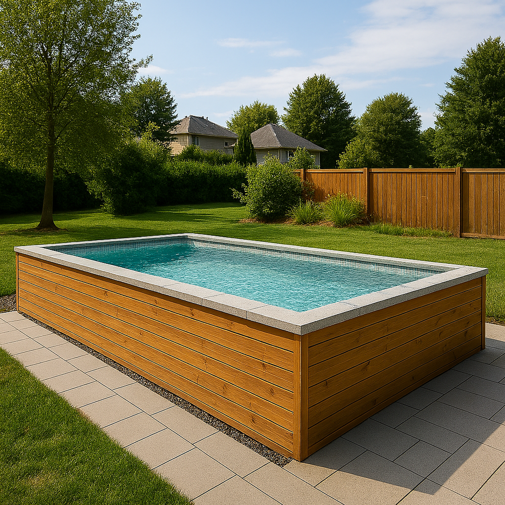GoPool Modulo™ 12' x 24' Fini Béton – Piscine Modulaire Autoportante