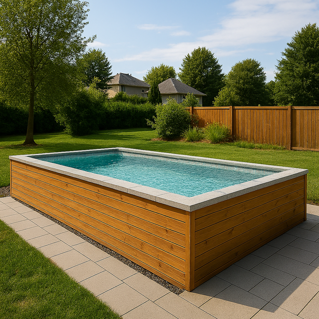 GoPool Modulo™ 12' x 24' Fini Béton – Piscine Modulaire Autoportante