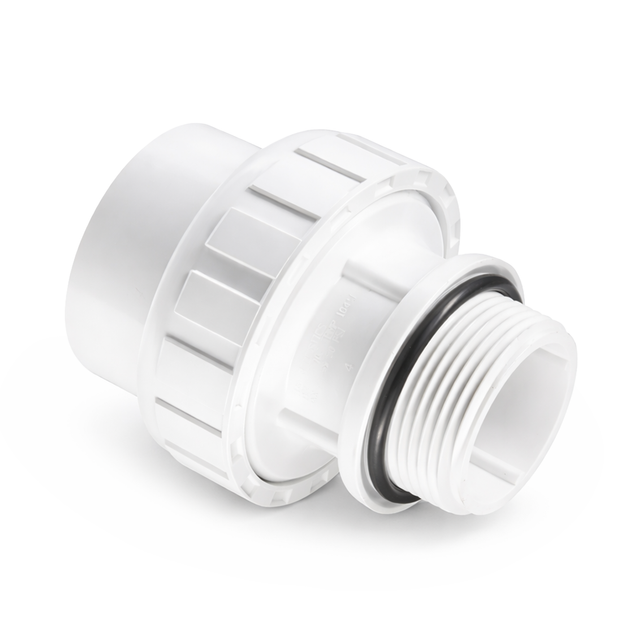 Union Dévissable PRAHER avec O-Ring (Vissé Mâle X Collé Femelle) - PVC Schedule 40 Blanc