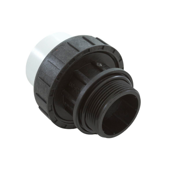 Union Dévissable PRAHER Haute Température avec O-Ring (Vissé Mâle X Collé Femelle) - PVC Schedule 40 Blanc