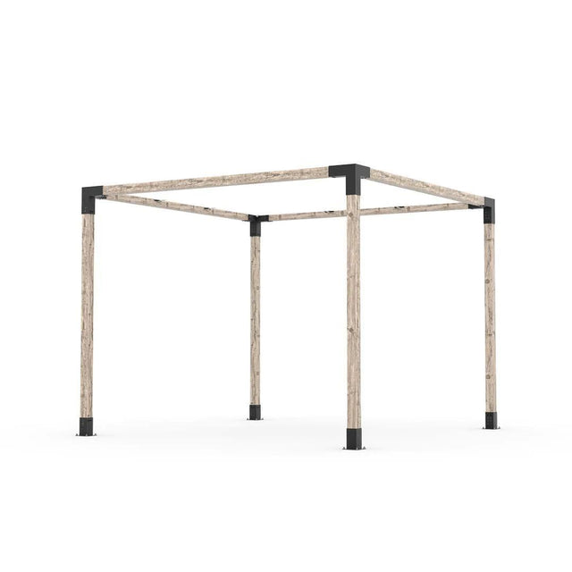 Kit Pergola avec VOILE D'OMBRAGE pour Poteaux Bois 4x4