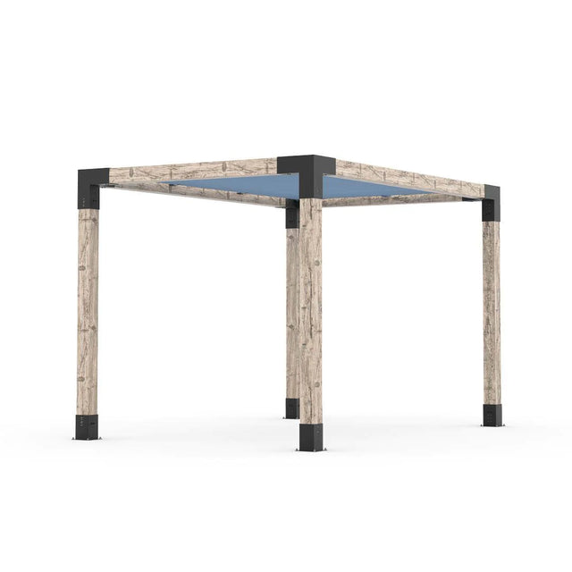 Kit Pergola avec VOILE D'OMBRAGE pour Poteaux Bois 6x6