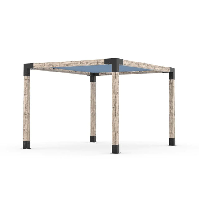 Kit Pergola avec VOILE D'OMBRAGE pour Poteaux Bois 6x6