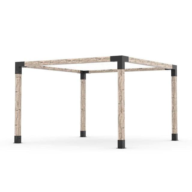 Kit Pergola avec VOILE D'OMBRAGE pour Poteaux Bois 6x6