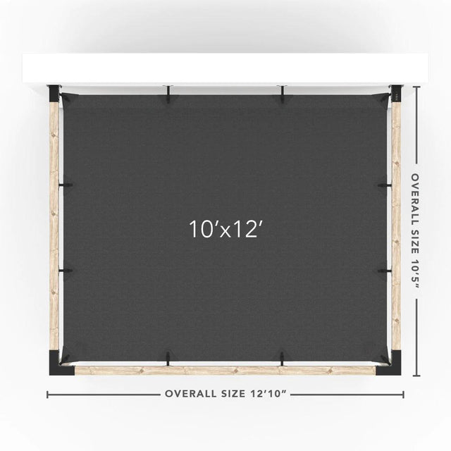 Kit de pergola à montage mural avec VOILE D'OMBRAGE pour poteaux en bois 4x4