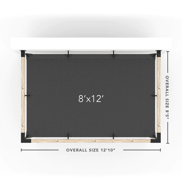 Kit de pergola à montage mural avec VOILE D'OMBRAGE pour poteaux en bois 4x4