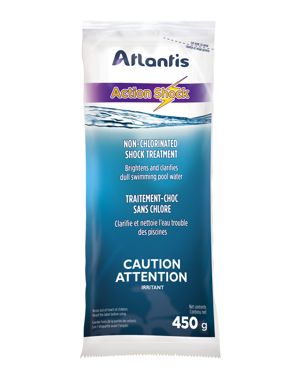 Atlantis ACTION SHOCK 450g - Traitement Choc SANS Chlore