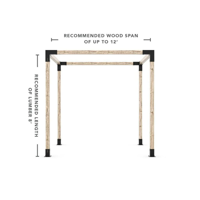 Kit de pergola de toute taille pour poteaux en bois 4x4