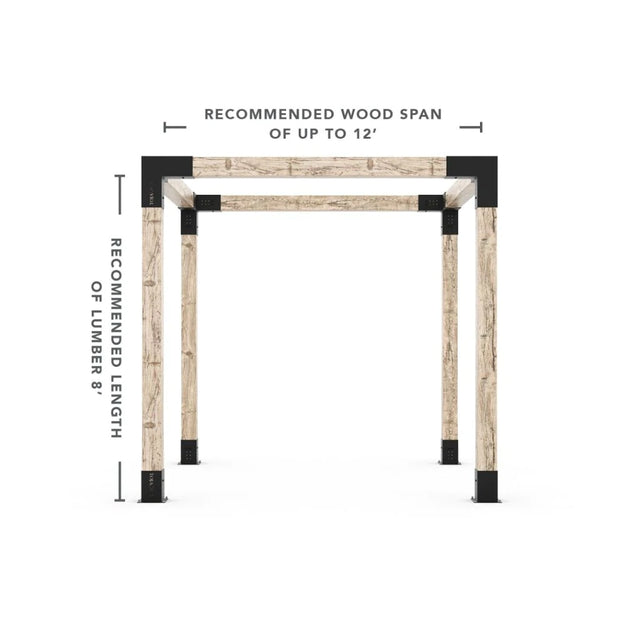 Kit de pergola de toute taille pour poteaux en bois 6x6
