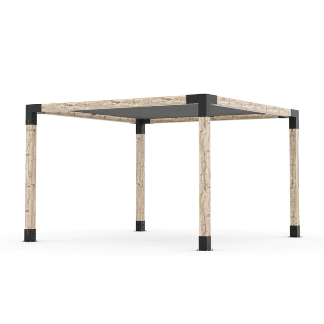 Kit Pergola avec VOILE D'OMBRAGE pour Poteaux Bois 6x6