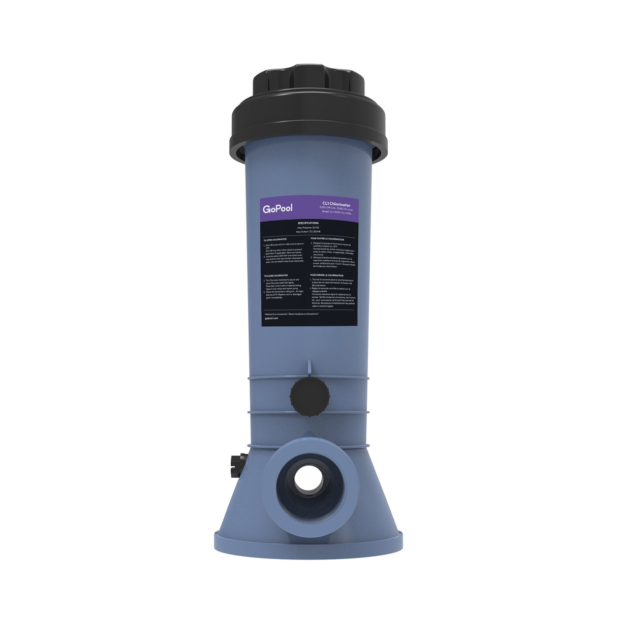 GoPool CL1 4.2LBS En Ligne - Chlorinateur Automatique pour Piscine