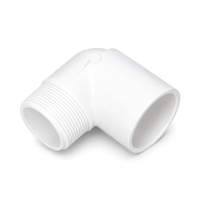 Coude 90° (Vissé Mâle X Collé Femelle) - PVC Schedule 40 Blanc