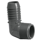 Coude Combiné 90° PVC Gris (Coché X Vissé Mâle)