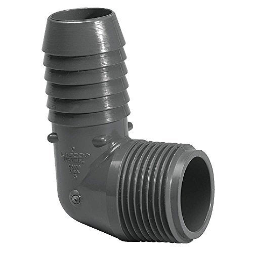 Coude Combiné 90° PVC Gris (Coché X Vissé Mâle)
