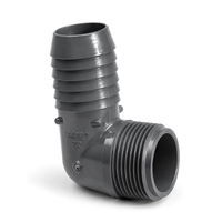 Coude Combiné 90° PVC Gris (Coché X Vissé Mâle)