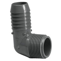 Coude Combiné 90° PVC Gris (Coché X Vissé Mâle)