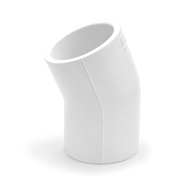 Coude 22 1/2° (Collé X Collé) - PVC Schedule 40 Blanc