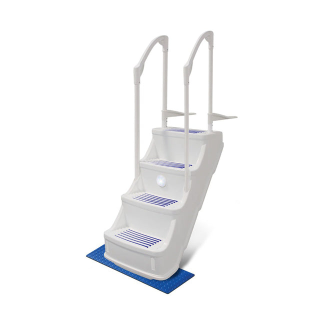 Olympic ACM-123 à 2 Rampes - Escalier Ajustable pour Piscine Hors Terre