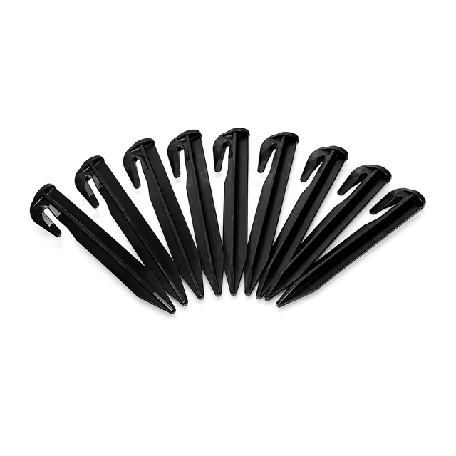 Piquet noir plastifié 12'' pour ancrage au sol filet-mesh
