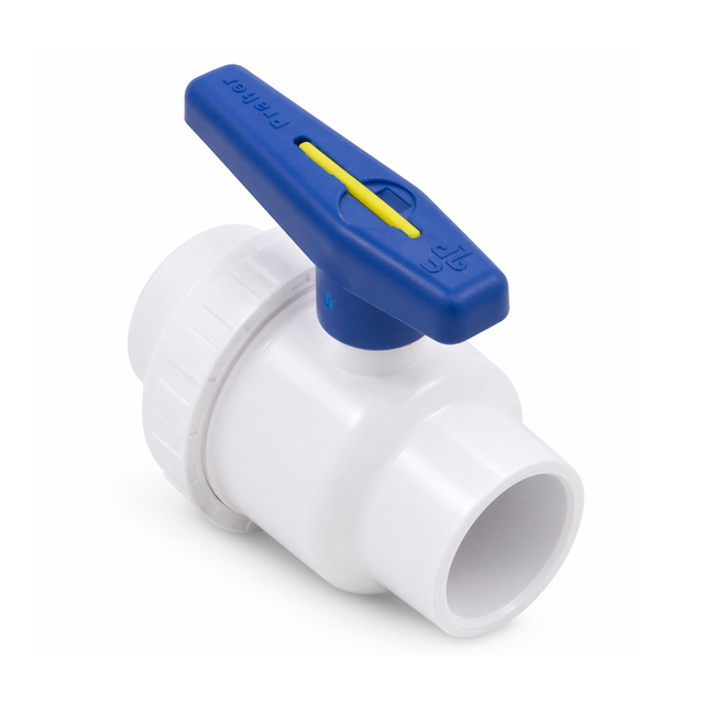 Valves à bille 2 voies (collé femelle x collé femelle) -  PVC Schedule 40 Blanc