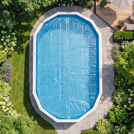 Toile Solaire 11 mil Transparente – 12' x 24' Ovale
