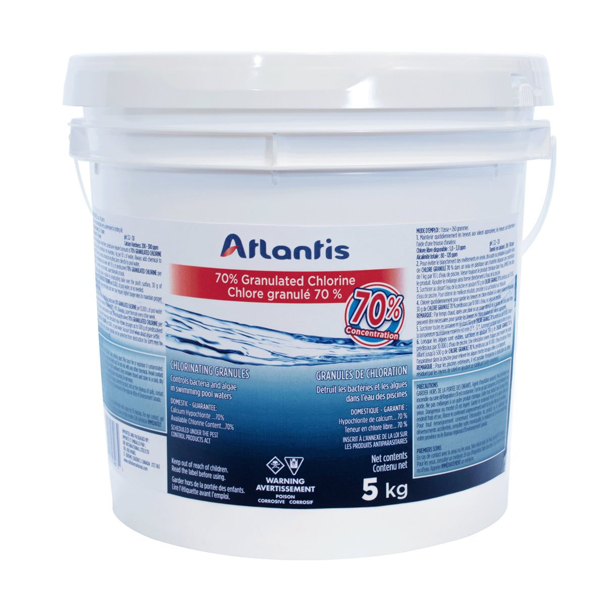 Chlore Granulé Atlantis 70% - 5 kg