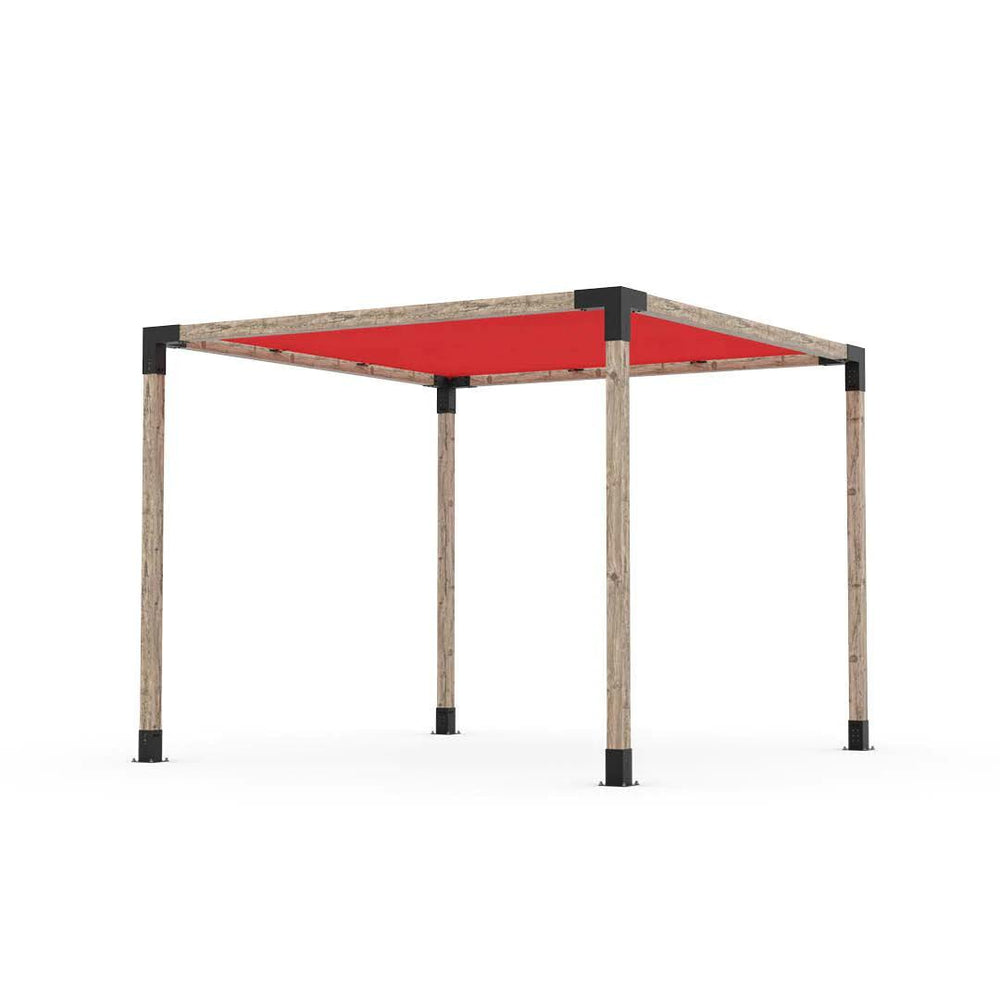 Kit Pergola avec VOILE D'OMBRAGE pour Poteaux Bois 4x4