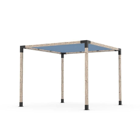 Kit Pergola avec VOILE D'OMBRAGE pour Poteaux Bois 4x4