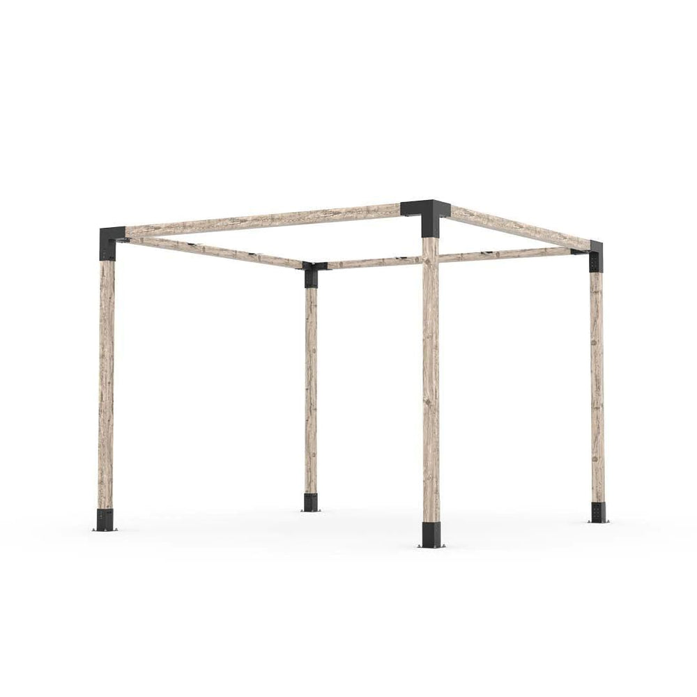 Kit Pergola avec VOILE D'OMBRAGE pour Poteaux Bois 4x4
