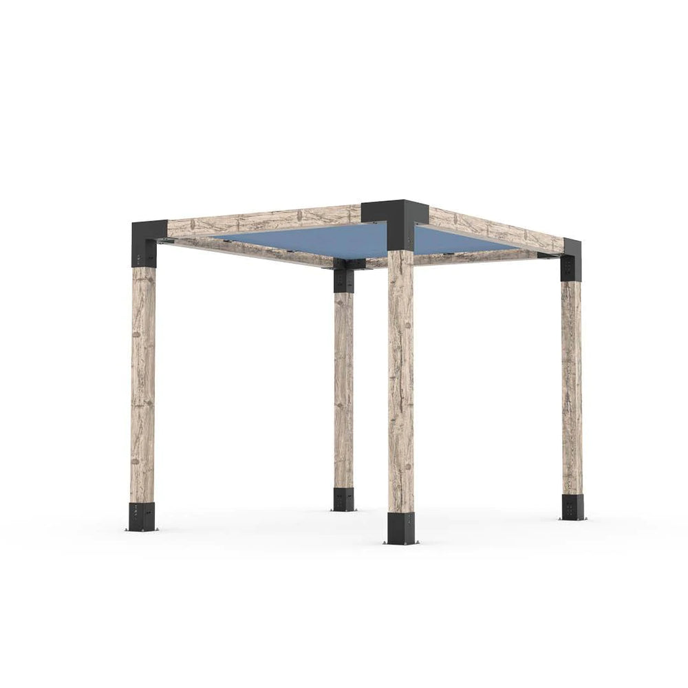 Kit Pergola avec VOILE D'OMBRAGE pour Poteaux Bois 6x6