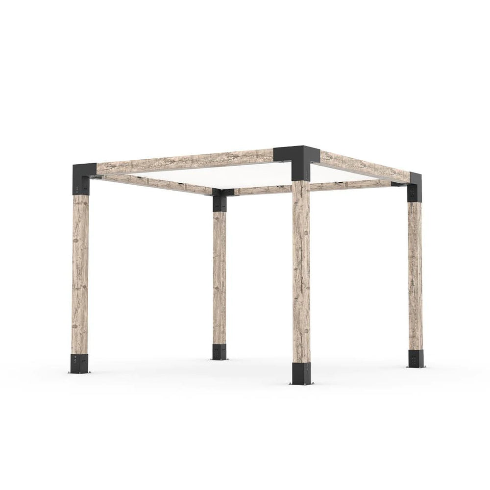 Kit Pergola avec VOILE D'OMBRAGE pour Poteaux Bois 6x6