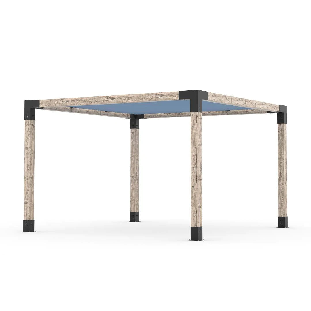 Kit Pergola avec VOILE D'OMBRAGE pour Poteaux Bois 6x6