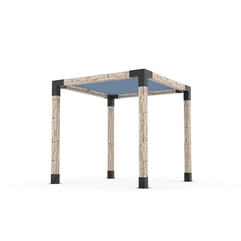Kit Pergola avec VOILE D'OMBRAGE pour Poteaux Bois 6x6