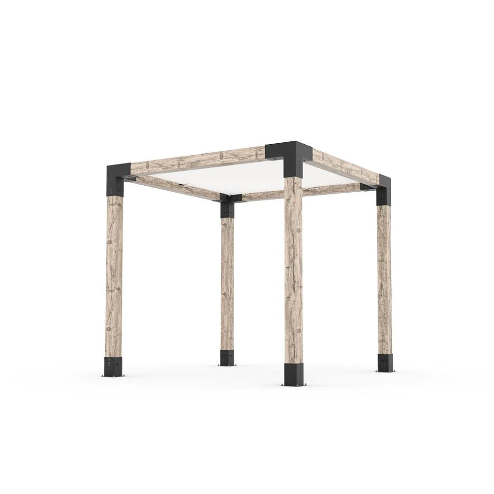 Kit Pergola avec VOILE D'OMBRAGE pour Poteaux Bois 6x6