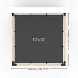 Kit de pergola à montage mural avec VOILE D'OMBRAGE pour poteaux en bois 4x4