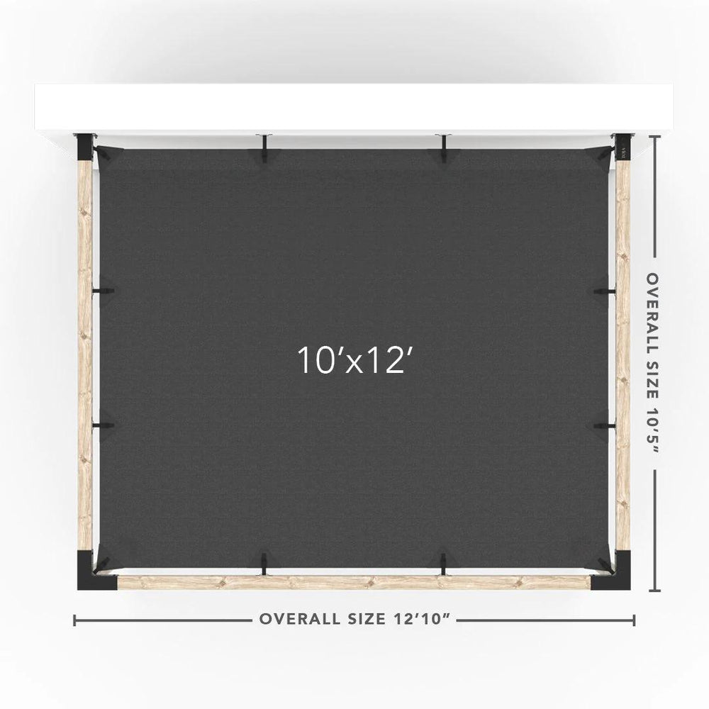 Kit de pergola à montage mural avec VOILE D'OMBRAGE pour poteaux en bois 4x4