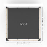 Kit de pergola à montage mural avec VOILE D'OMBRAGE pour poteaux en bois 4x4