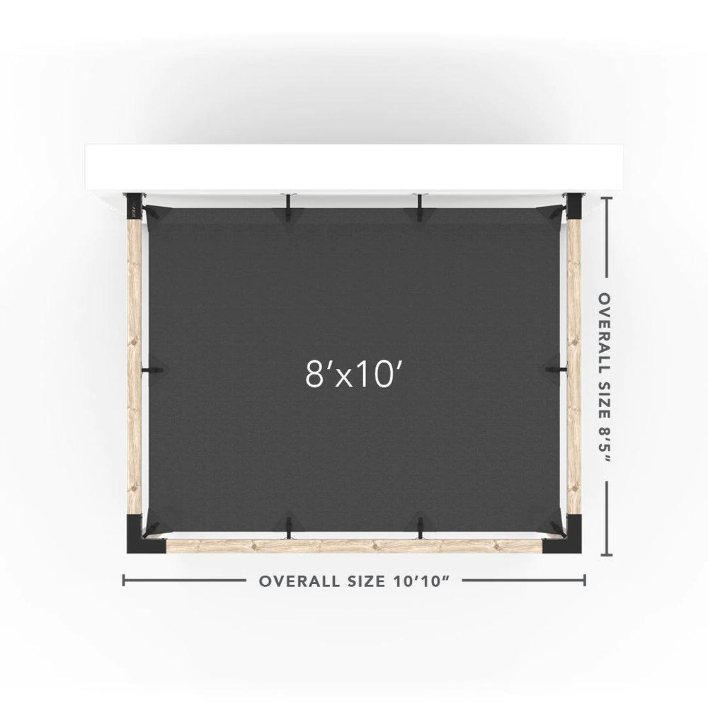 Kit de pergola à montage mural avec VOILE D'OMBRAGE pour poteaux en bois 4x4