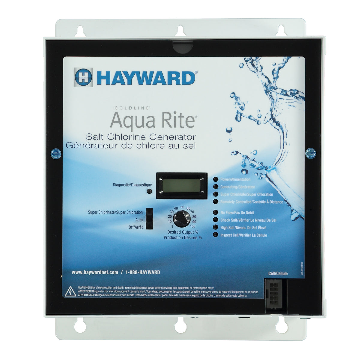 Hayward AquaRite XL TurboCell 9 (95 000 L /25 000 Gal) - Système au sel pour Piscine Creusée