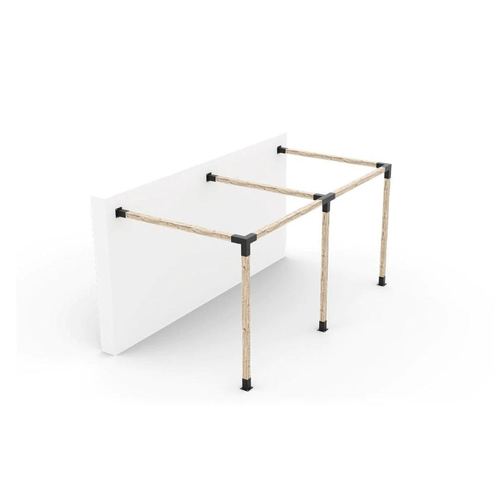 Kit de pergola à montage mural double de toute taille pour poteaux en bois 4x4