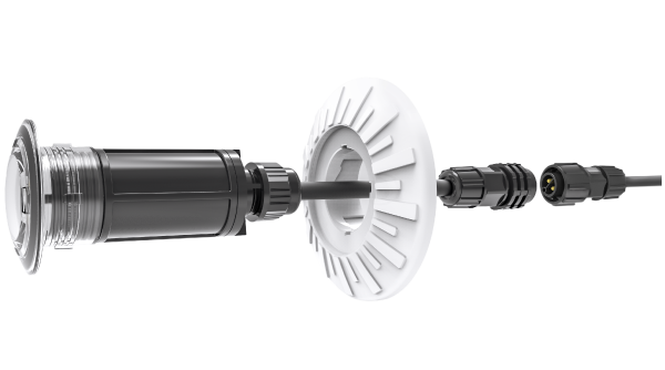 Lumière LED Brilliant Wonders 1.5" avec anneau en plastique blanc 11 C
