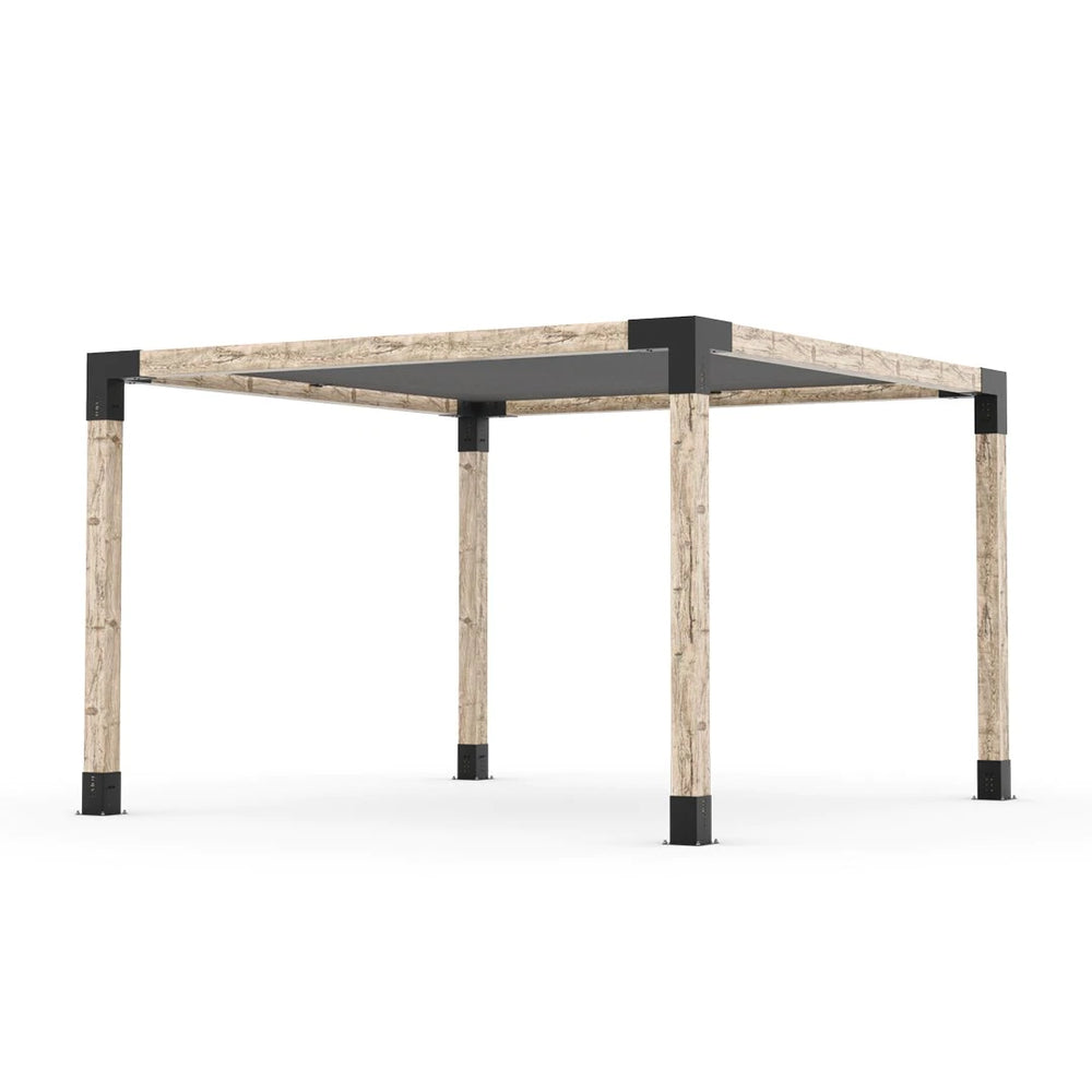 Kit Pergola avec VOILE D'OMBRAGE pour Poteaux Bois 6x6