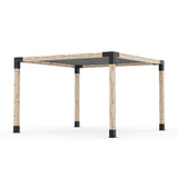 Kit Pergola avec VOILE D'OMBRAGE pour Poteaux Bois 6x6